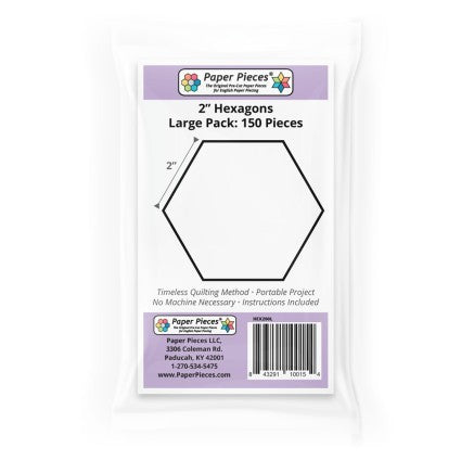Paper Pieces 2" Hexagon EPP Pack, 150 ct