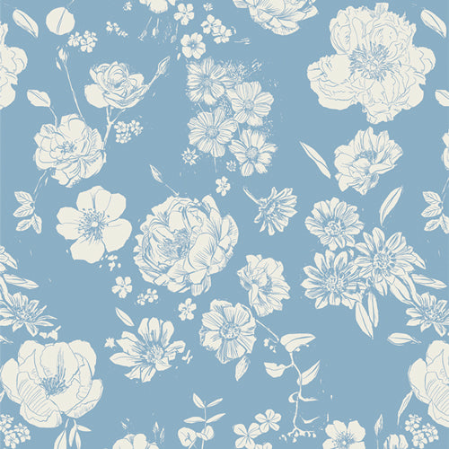 Potager - Flowers for Mom, Porcelain - PER 1/4 YARD