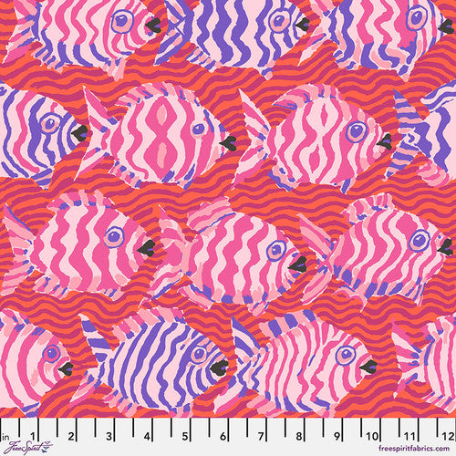 Kaffe Fassett Collective - Minnows, Red- PER 1/4 YARD