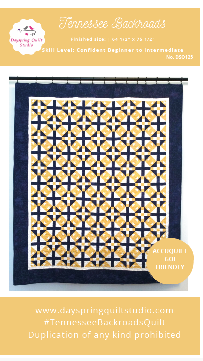 Tennessee Backroads Quilt - Printed Pattern
