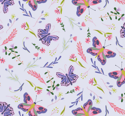 Spring Dance - Flutters - PER 1/4 YARD