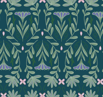 Spring Dance - Silhouette 1 - PER 1/4 YARD