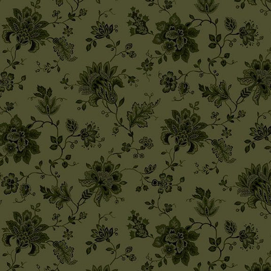 Old Village Greens - Village Garden, Hunter - PER 1/4 YARD