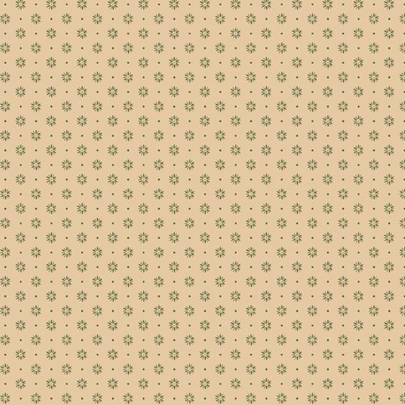 Old Village Greens - Dual Petals, Sage - PER 1/4 YARD