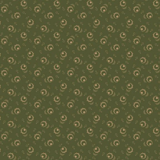 Old Village Greens - Turnabout, Green - PER 1/4 YARD