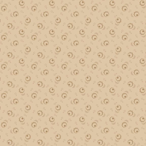 Old Village Greens - Turnabout, Tan - PER 1/4 YARD