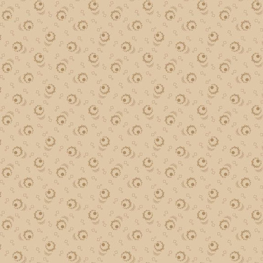 Old Village Greens - Turnabout, Tan - PER 1/4 YARD