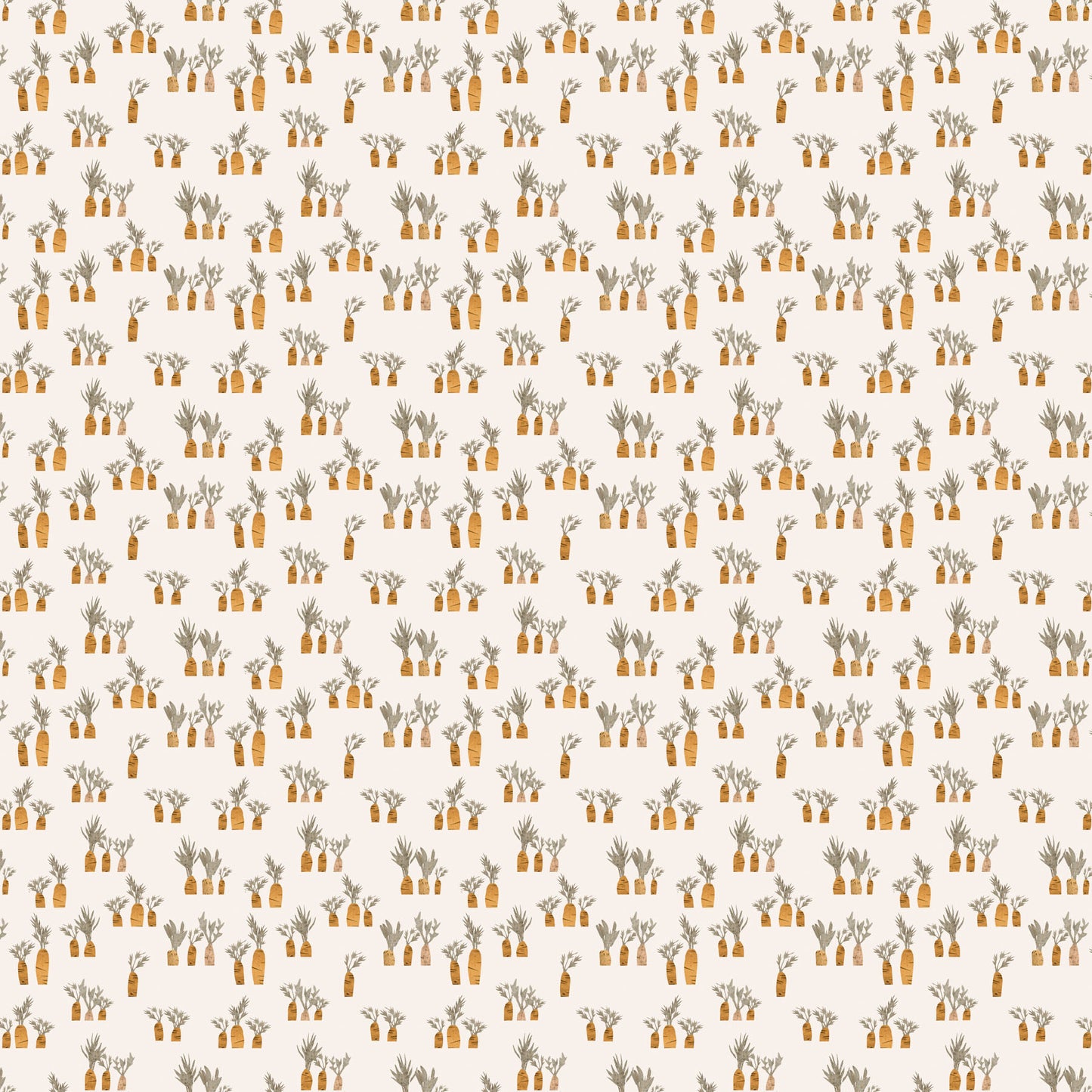 Blossom Breeze - Carrots, Cream - PER 1/4 YARD
