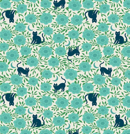 Backyard - Hiding Cat - Succulent - PER 1/4 YARD