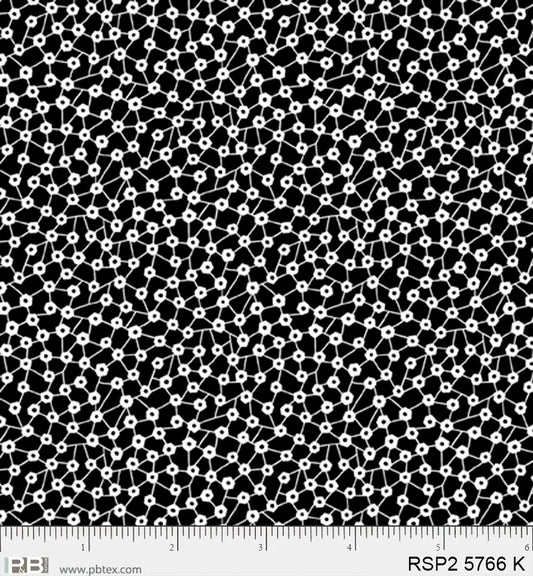 Salt & Pepper II - Connect the Dot, Black - PER 1/4 YARD