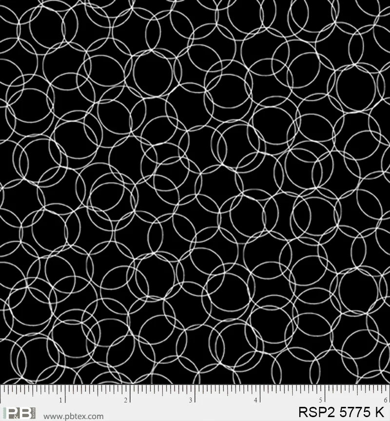 Salt & Pepper II - Links, Black - PER 1/4 YARD