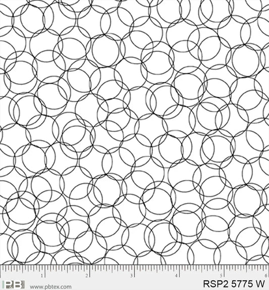 Salt & Pepper II - Links, White - PER 1/4 YARD