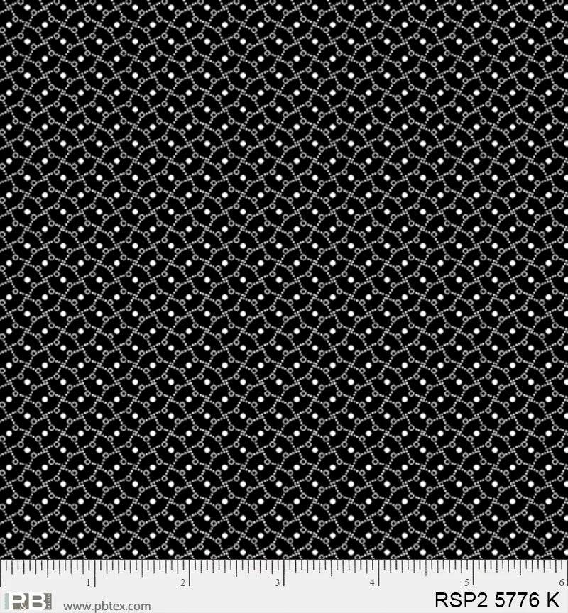 Salt & Pepper II - Fishnet, Black - PER 1/4 YARD