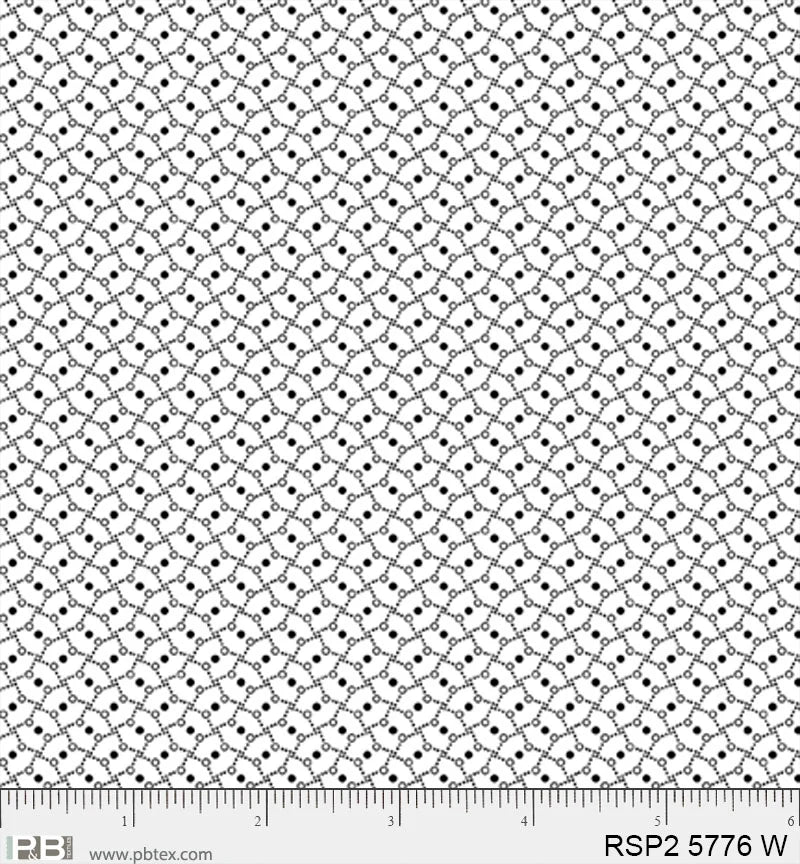 Salt & Pepper II - Fishnet, White - PER 1/4 YARD