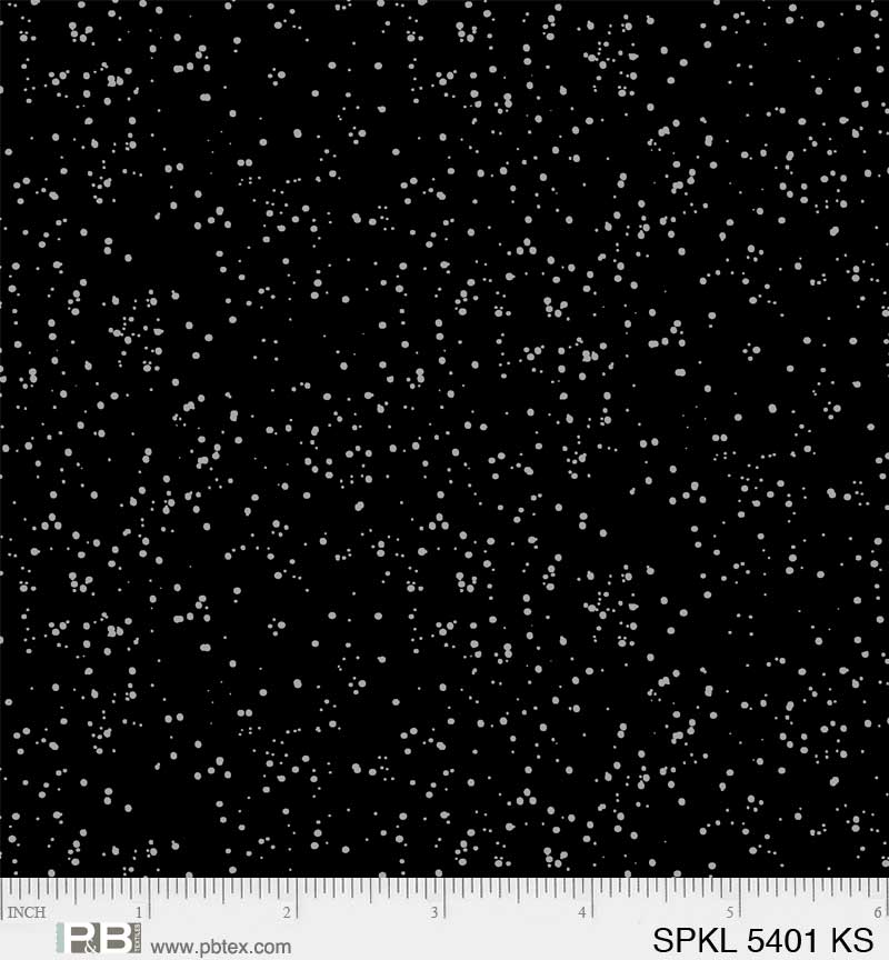Sparkle - Black/Silver - PER 1/4 YARD