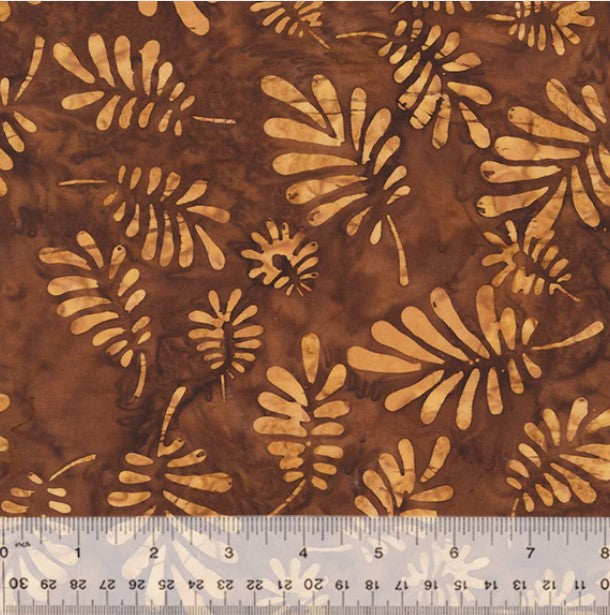 Splendor, Palms, Penny Batik Cotton  - PER 1/4 YARD