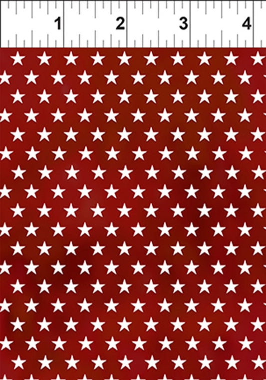 All TN/KY State Shop Hop - Red Stars - PER 1/4 YARD