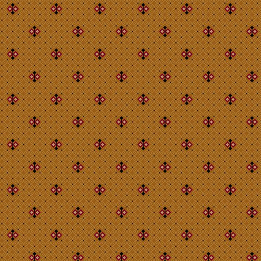 Sturbridge Floral Petites - Gold, Red, Diamond - PER 1/4 YARD
