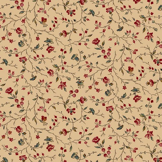 Sturbridge Floral Petites -  Red, Floral - PER 1/4 YARD