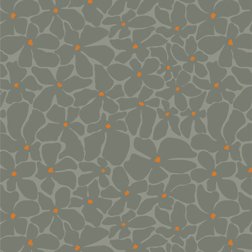Tangerine - Bloom Burst, Moonlit - PER 1/4 YARD