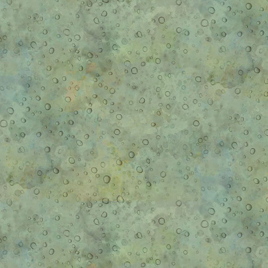 Love Letter - Water Color Spots, Green - PER 1/4 YARD