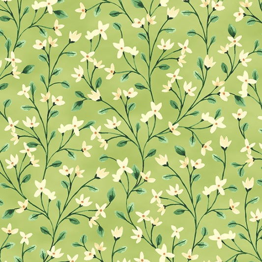 Bountiful and Blue - Garden - PER 1/4 YARD