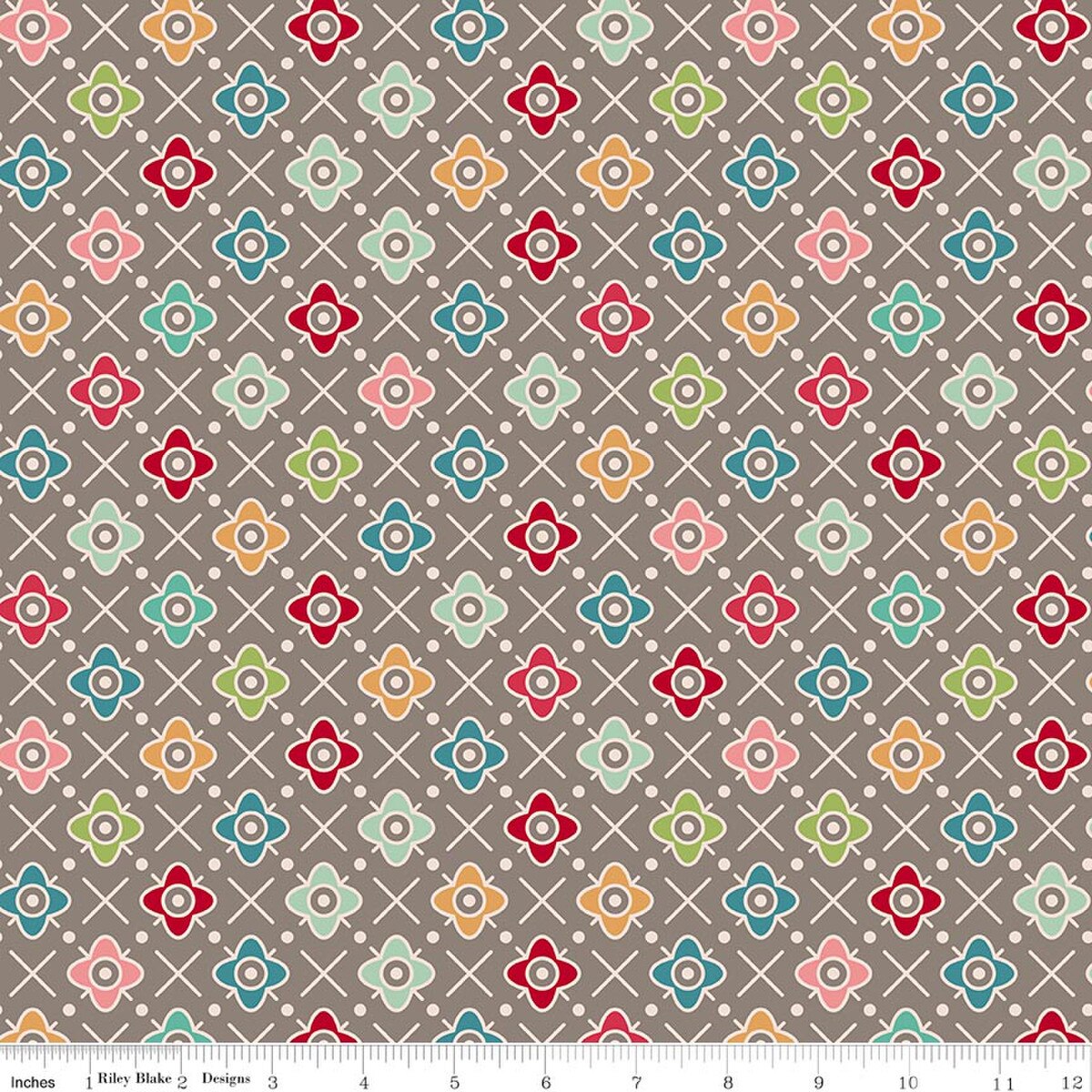 Lori Holt Farmer's Daughter, Flower Patch Rustic - Wide Back 108"