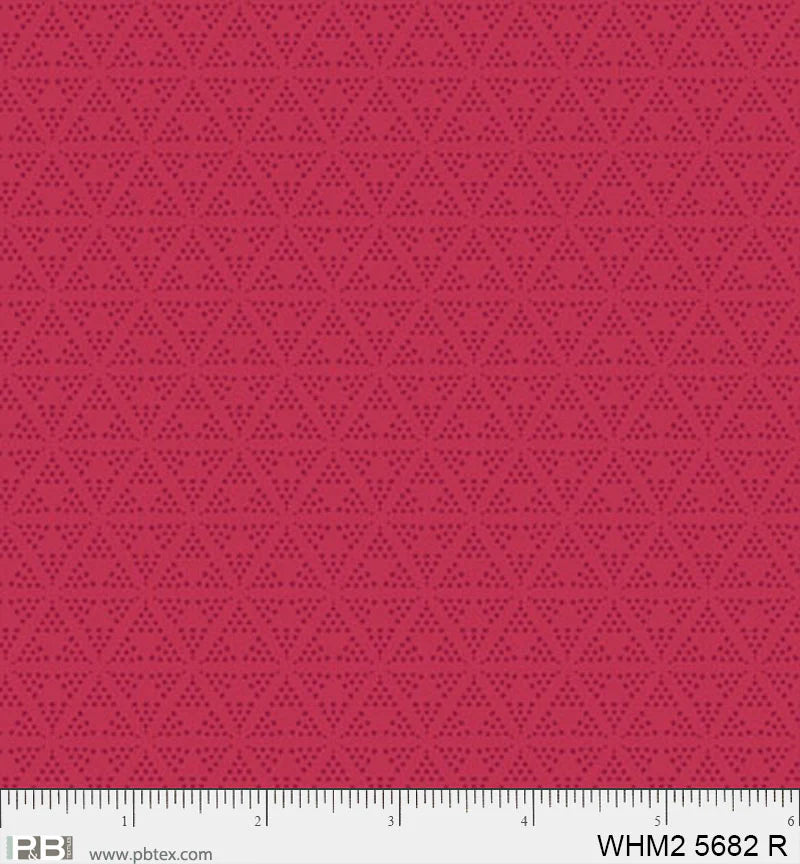 Whimsy II Basics, Dotty Triangles, Red - PER 1/4 YARD