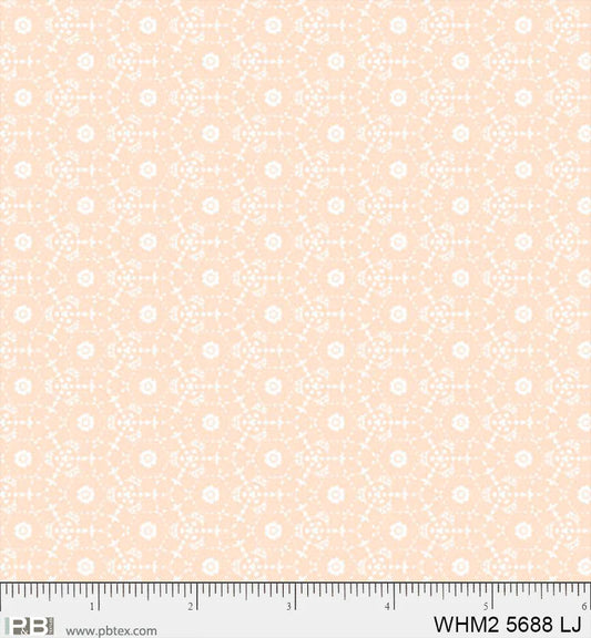 Whimsy II Basics, Interlocking Rings Light Peach - PER 1/4 YARD