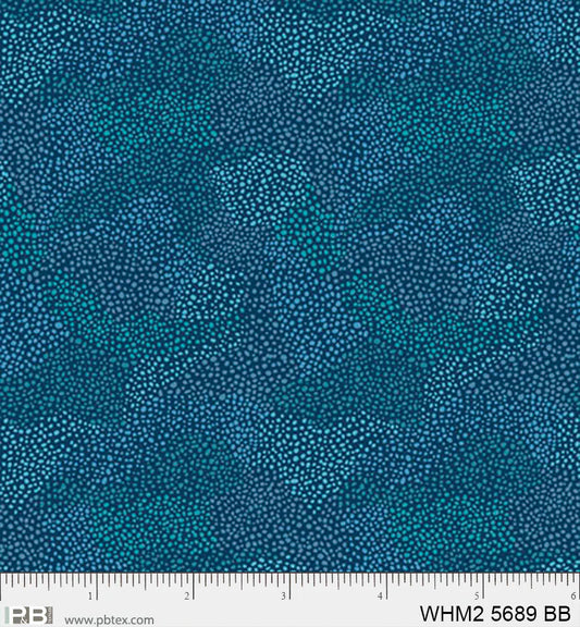 Whimsy II Basics, Bright Blue Tonal Spots - PER 1/4 YARD