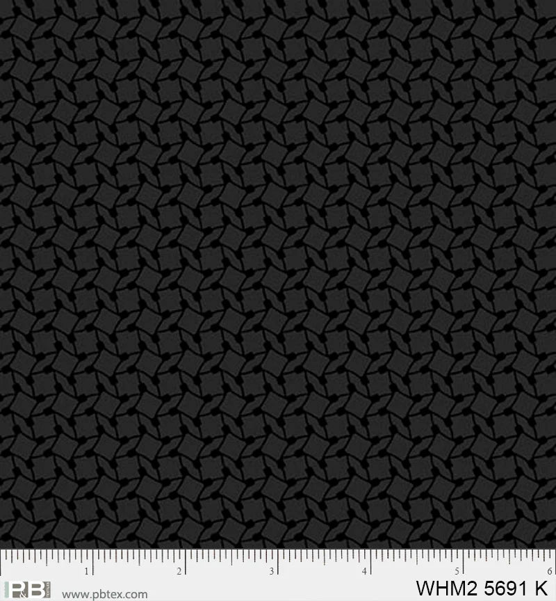 Whimsy II Basics, Black Diamond Geo - PER 1/4 YARD