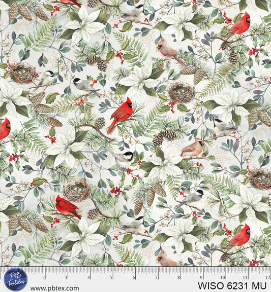 Winter Song - Packed Forest Foliage - PER 1/4 YARD
