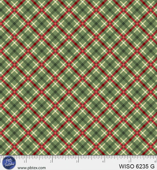 Winter Song - Layered Gingham, Green - PER 1/4 YARD