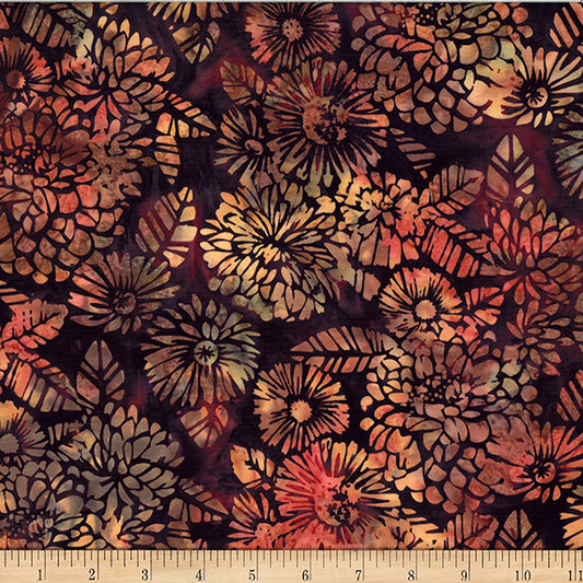 Bali Batiks - Woodblock, Nightshade - PER 1/4 YARD