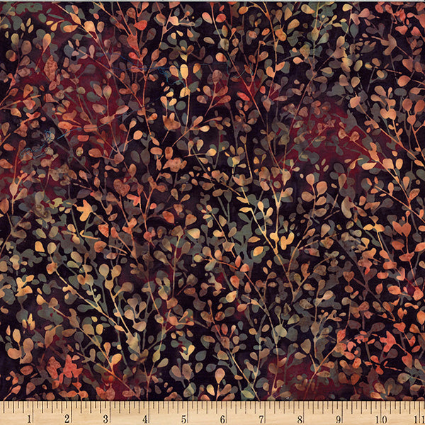 Bali Batiks - Sprigs, Nightshade - PER 1/4 YARD