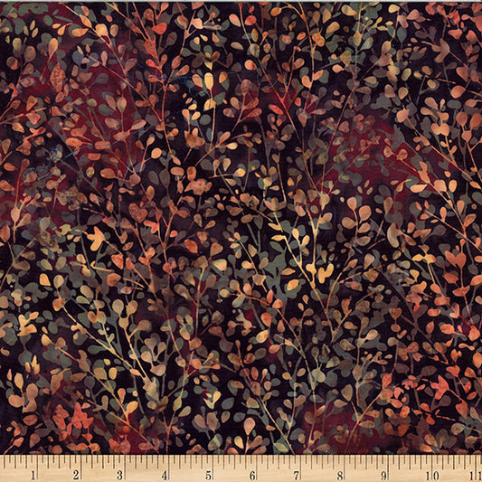 Bali Batiks - Sprigs, Nightshade - PER 1/4 YARD