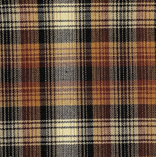 Yarn Dyed Flannels - Brown, Rust, Black - PER 1/4 YARD