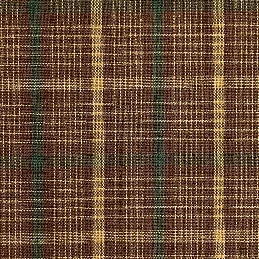Yarn Dyed Flannels - Brown, Gold, Green Plaid - PER 1/4 YARD