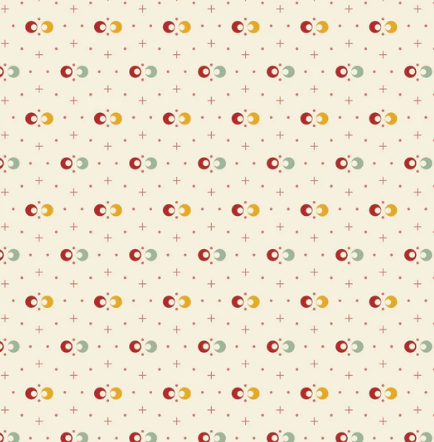 Forward to the Past - Peek-a-boo, Natural/Cream - PER 1/4 YARD