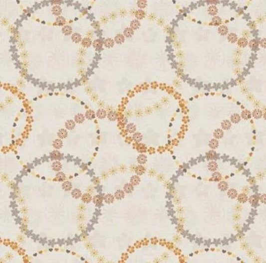 Song Bird - Floral Chains, Cream - PER 1/4 YARD
