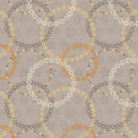 Song Bird - Floral Chains, Taupe - PER 1/4 YARD