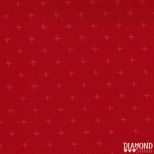 Pluses & Crosses - Ladybug - PER 1/4 YARD