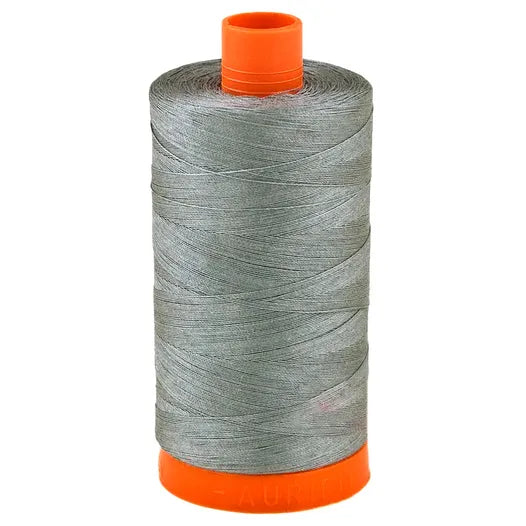 Aurifil Mako Cotton Thread Solid 50wt 1422yds, Grey