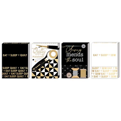 Pocket Notepad Black/Gold 3" x 4"