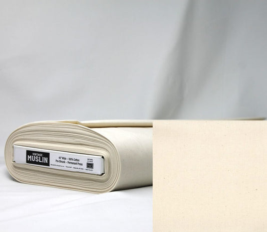 Vintage Muslin 108" Wide Back Natural
