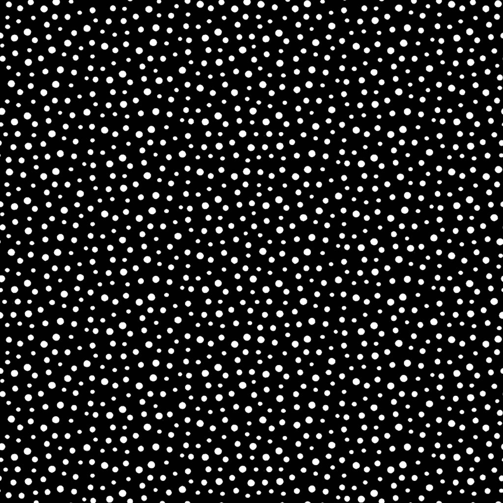 Irregular Dot, Black - PER 1/4 YARD