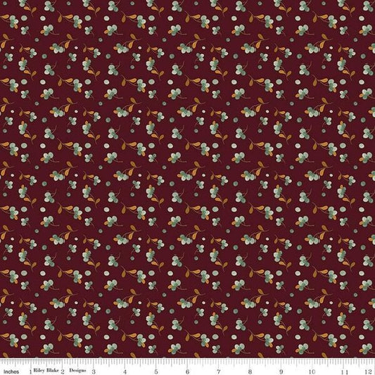 The Awe of Autumn, Bittersweet Mahogany - PER 1/4 YARD