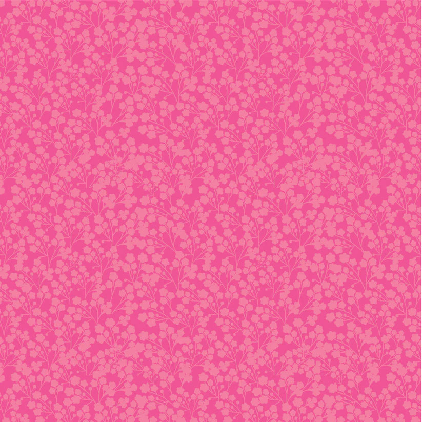 Calico Cowgirls, Wildflowers Pink - PER 1/4 YARD