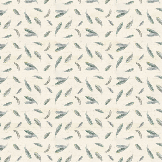 Wildwood - Feathers, Slate - PER 1/4 YARD