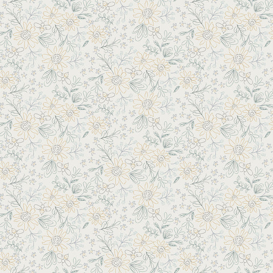 Honey Bee - Linework, Light Cream - PER 1/4 YARD